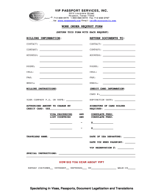 Brazil World Cup Visa Application Form