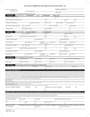 CNH Capital Commercial Revolving Account Application