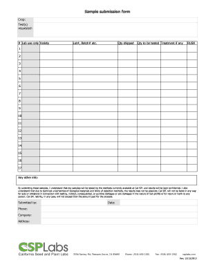 Sample Submission Form