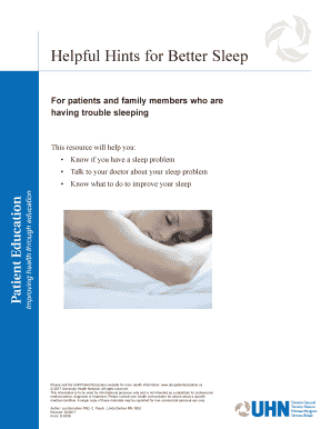 Sleep Problem Self-Assessment and Improvement Guide