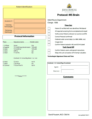 MRI Brain Scan Protocol