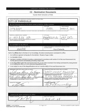 Candidate Nomination Package