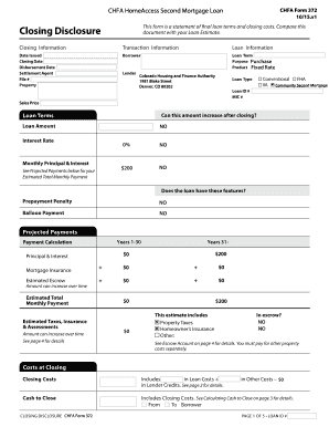 Closing Disclosure document with your Loan Estimate