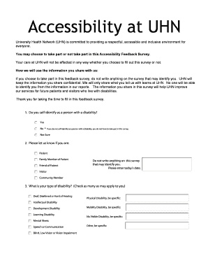 Accessibility Feedback Survey