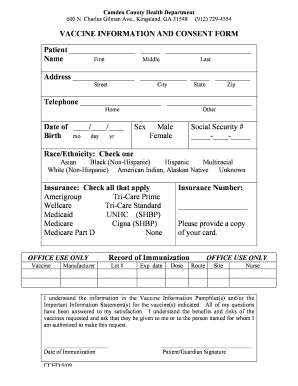 Vaccine Information and Consent Form