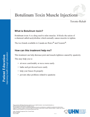 Botulinum Toxin Muscle Injections Information