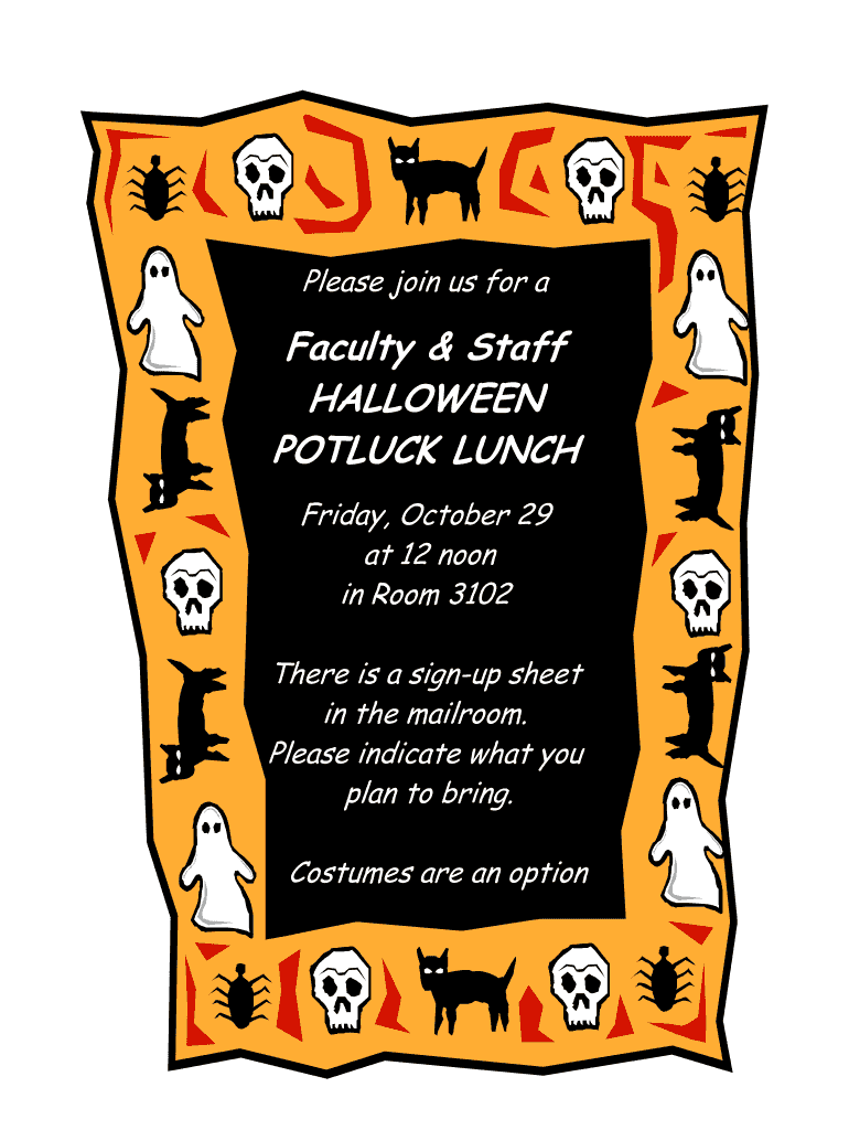 potluck form Preview on Page 1