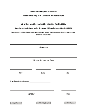 American Volkssport Association World Walk Day 2016