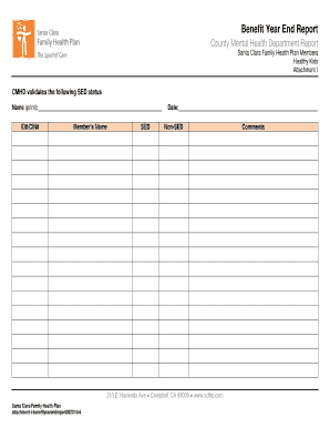 Benefit Year End Report