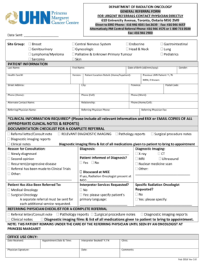 Radiation Oncology Referral Form