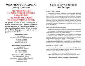WSO Product Catalog Sales Policy Conditions