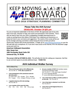 AVA Individual Walker Survey
