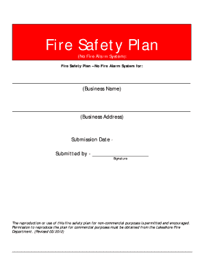 Fire Safety Plan No Fire Alarm System