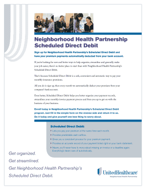 Scheduled Direct Debit Authorization Form