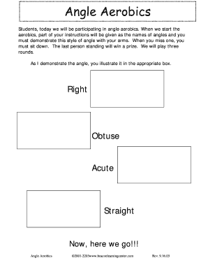 Angle Aerobics Activity