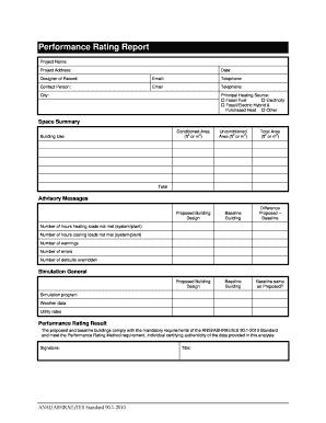 Performance Rating Report