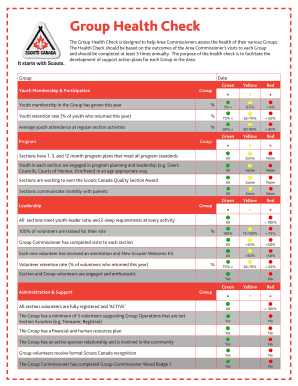 Group Health Check Form