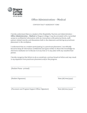 Confidentiality Agreement Form