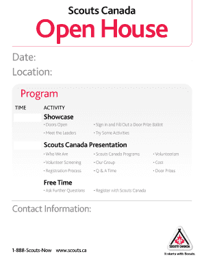 Scouts Canada Open House Event