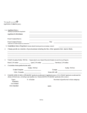 TotalRecall Product Recall Insurance Application