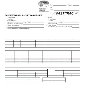 Commercial Auto Insurance Application
