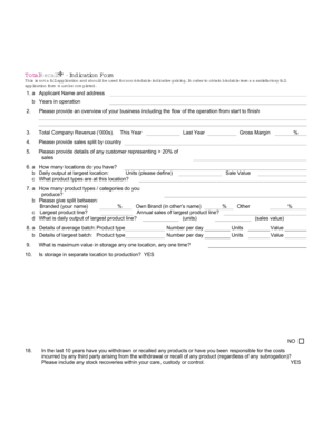 TotalRecall Indication Form