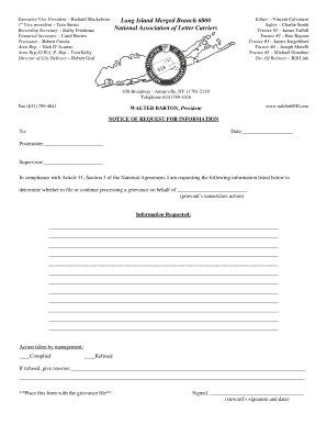 Notice of Request for Information