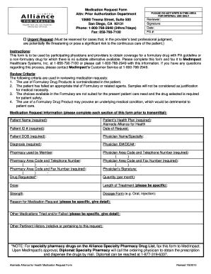Medication Request Form