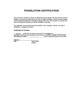 Translation Certification
