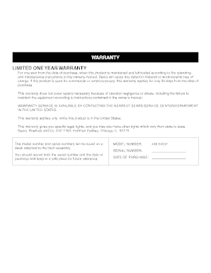 Sears Rake Hitch Assembly Warranty