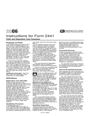 Instructions for Form 2441