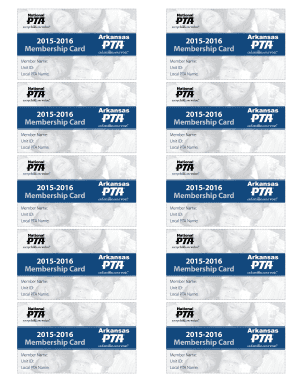 PTA Membership Card