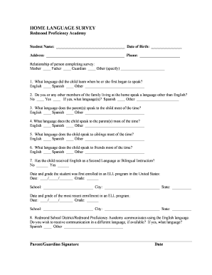 Home Language Survey