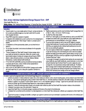 New Jersey Individual Health Benefits Application