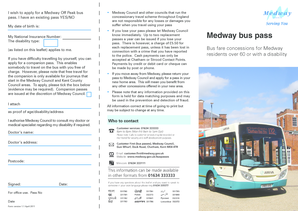 Medway Off Peak Bus Pass Application