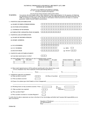 Notice of Accident Form