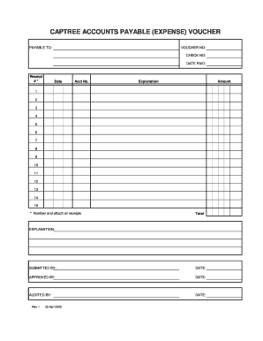 Accounts Payable Expense Voucher