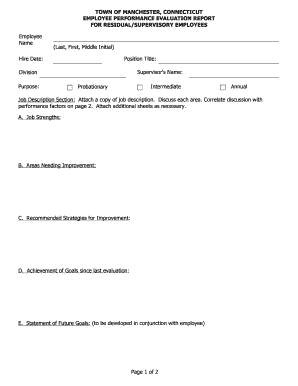 Employee Performance Evaluation Report