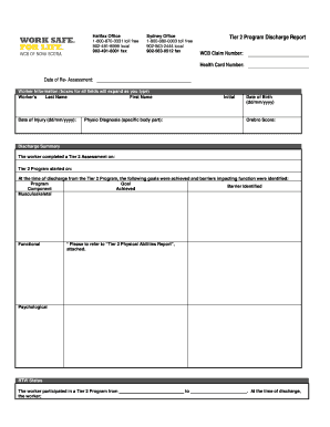 Tier 2 Discharge Report