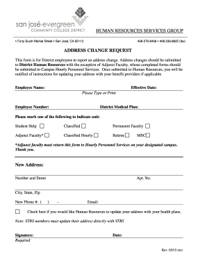 Address Change Request Form