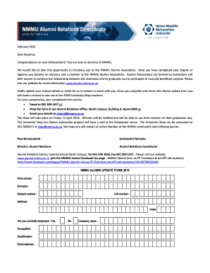 NMMU Alumni Update Form