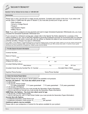 Annuity Payment Request Form