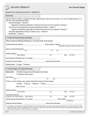 Non-Financial Change Form