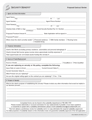 Proposed Contract Review Form