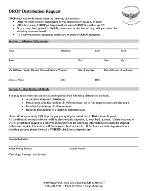 DROP Distribution Request Form