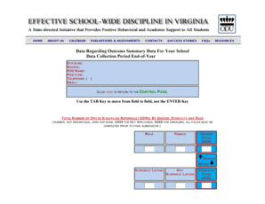 School Discipline Data Collection Form