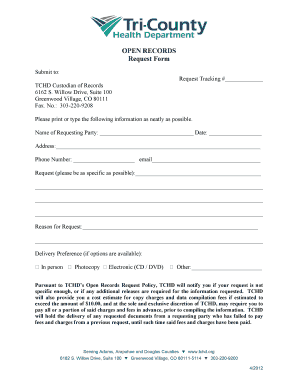 Open Records Request Form