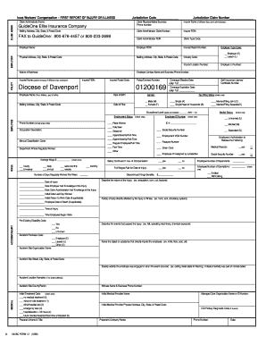 Iowa Workers' Compensation First Report of Injury or Illness