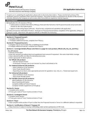 New Jersey Life Insurance Application