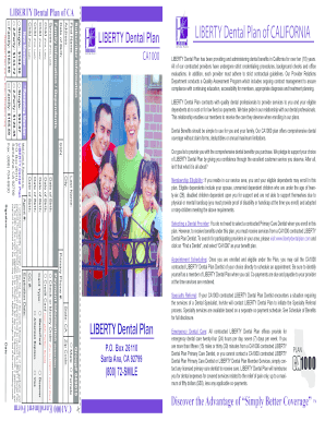 CA1000 Dental Plan Enrollment Form